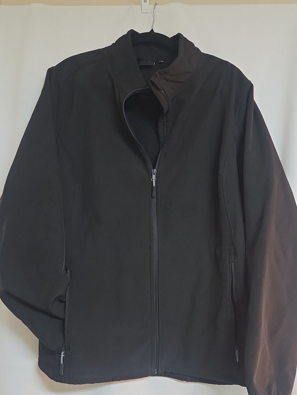George 3X Women's Black Lightweight Zip Jacket